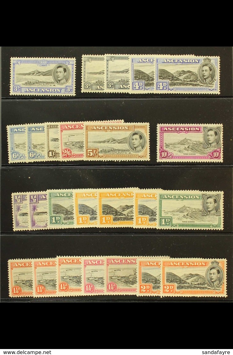 1938-53  Complete Definitive Set With All Of The Original Perf 13½ Printings, SG 38/47, And With Most Of The Additional  - Ascension