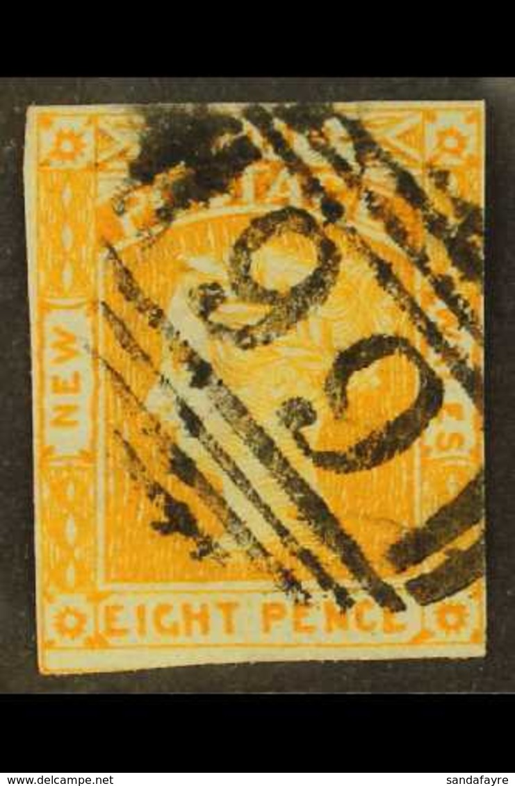 NEW SOUTH WALES  1853 8d Orange, SG 81, Four Margins, Neat Full "66" Cancel. For More Images, Please Visit Http://www.sa - Sonstige & Ohne Zuordnung