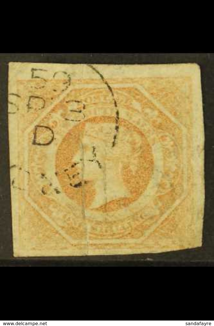 NEW SOUTH WALES  1854-59 1s Pale Red Diadem, SG 100, With Inverted Watermark, Four Good Margins And Neat Part 1859 Sydne - Sonstige & Ohne Zuordnung