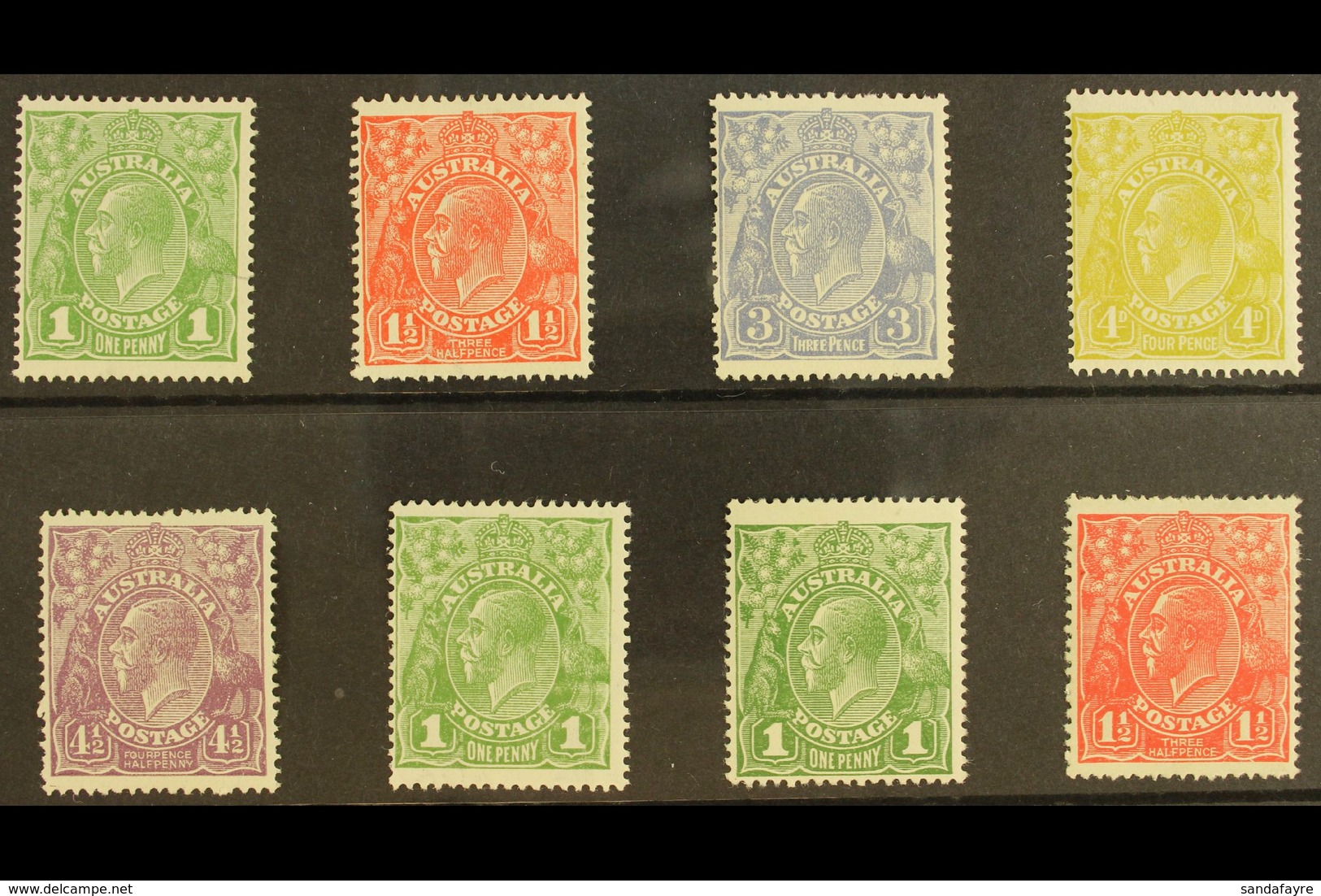 1924  KGV (various Watermarks) Set Less 2d, SG 76/77 & 79/84, Fine Mint. Fresh! (8 Stamps) For More Images, Please Visit - Sonstige & Ohne Zuordnung