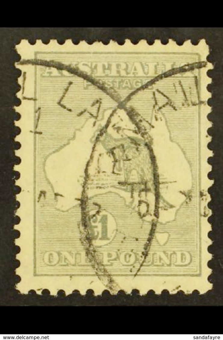 1931-6  £1 Grey, 'Roo, Wmk "C Of A," SG 137, Fine Used, C.d.s. Postmarks. For More Images, Please Visit Http://www.sanda - Sonstige & Ohne Zuordnung