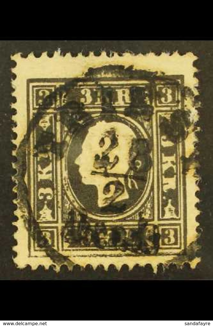 1858-9  3k Black, Type I, Mi 11 I, Used With C.d.s. Postmark. For More Images, Please Visit Http://www.sandafayre.com/it - Andere & Zonder Classificatie