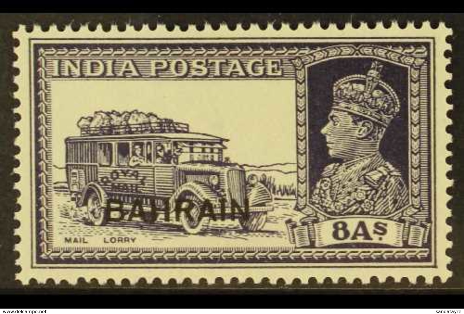 1940  8a Slate Violet Mail Lorry, SG 30, Very Fine Lightly Hinged Mint With White Gum. For More Images, Please Visit Htt - Bahrein (...-1965)