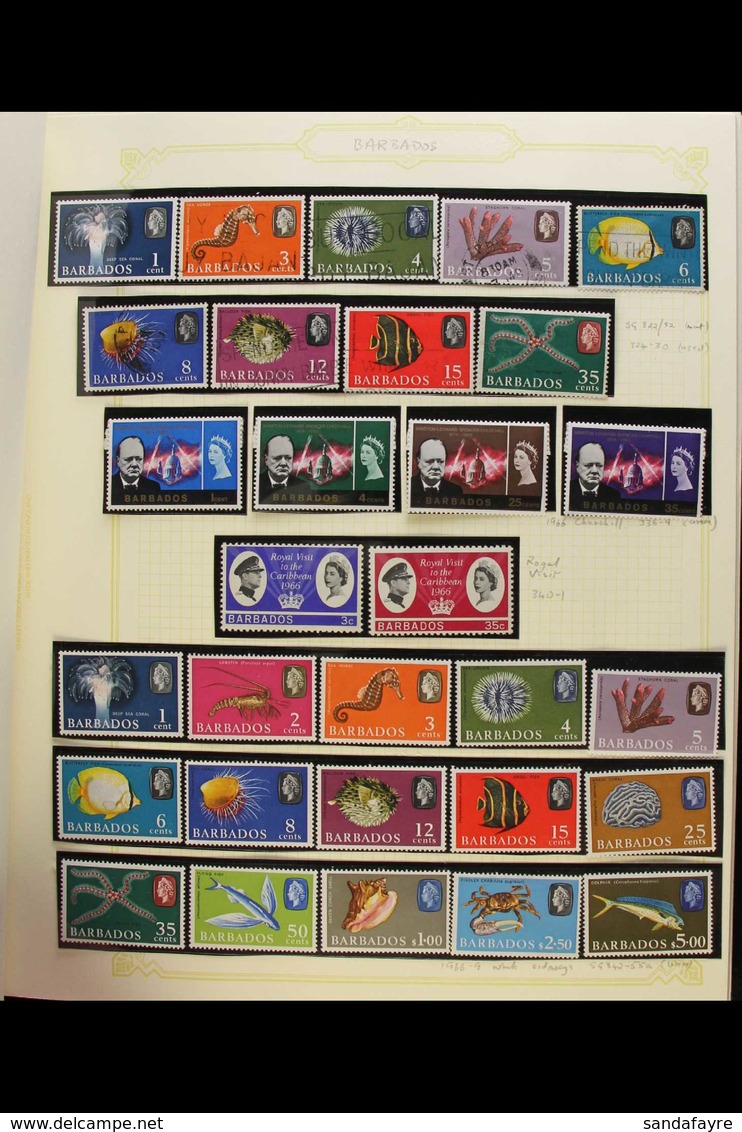 1952-1983 COLLECTION IN AN ALBUM  All Different Mint And Used (mostly Mint), Fine And Fresh Condition. Includes (mint) 1 - Barbados (...-1966)