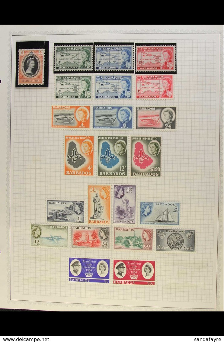 1953-79 MINT / NHM COLLECTION.  An Attractive Collection Of Sets, Miniature Sheets & Dues Inc Watermark Variant Sets, Mu - Barbados (...-1966)