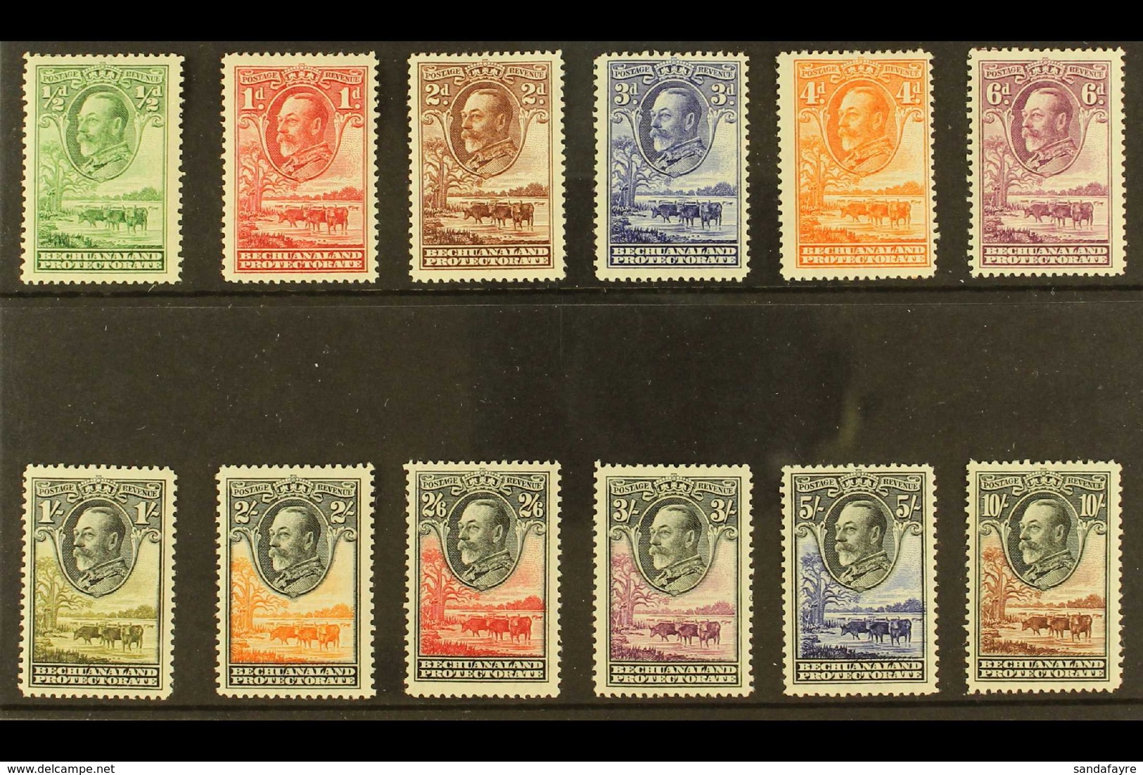 1932  Tree And Cattle Set Complete, SG 99/110, Very Fine Mint (12 Stamps) For More Images, Please Visit Http://www.sanda - Sonstige & Ohne Zuordnung