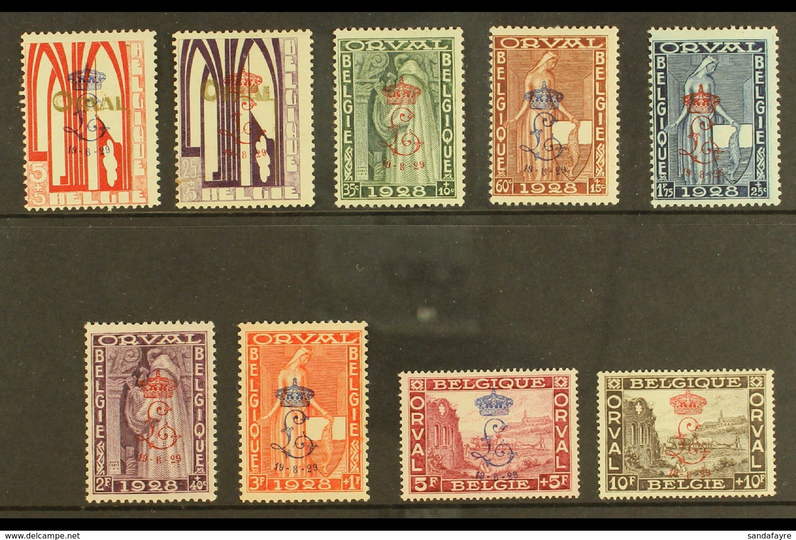 1929  Orval Abbey Restoration"L" Ovpt Set Complete, SG 543/51, Very Fine And Fresh Mint. (9 Stamps) For More Images, Ple - Sonstige & Ohne Zuordnung