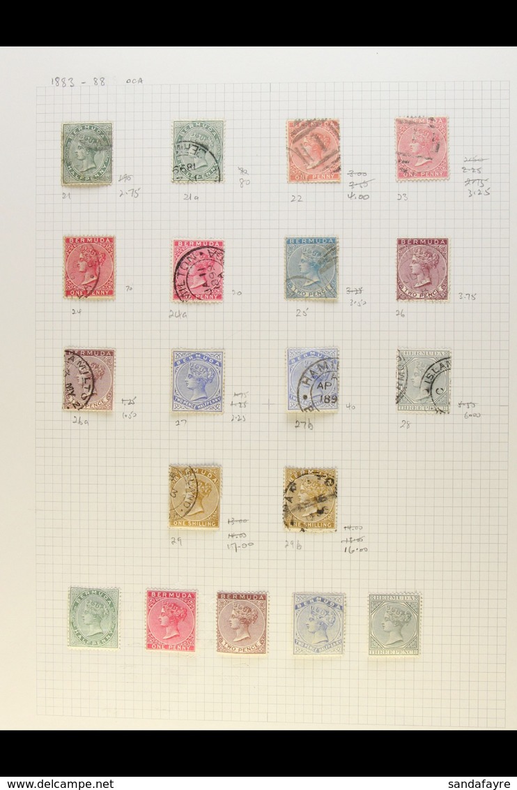 1865-1952 MINT AND USED COLLECTION  A Generally Clean Collection On Album Pages Which Includes 1865-1903 Values To 6d (b - Bermuda