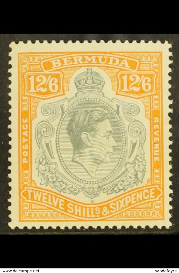 1938-53  12s 6d Grey And Brownish Orange SG 120a, Fine Mint. For More Images, Please Visit Http://www.sandafayre.com/ite - Bermuda