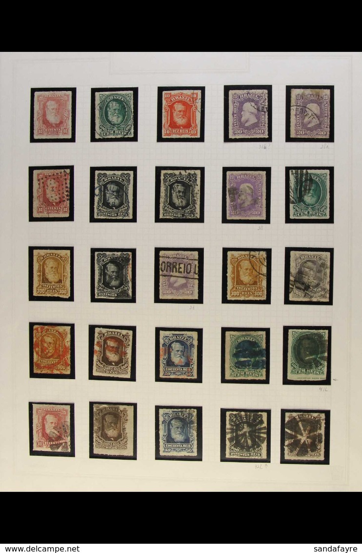 1878-1888 ATTRACTIVE USED COLLECTION  With Many Shades, Types & Postmark Interest Presented In Hingeless Mounts On Leave - Sonstige & Ohne Zuordnung