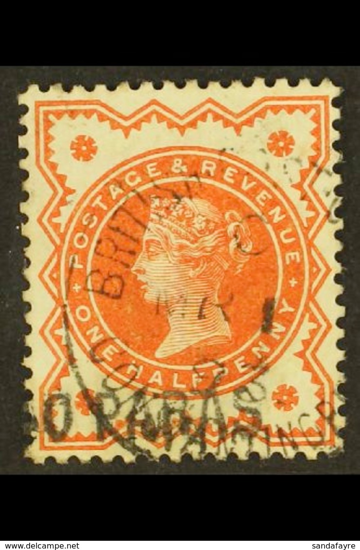 1893  40pa On ½d Vermilion, SG 7, Very Fine Used (Broken S), With "Mar 1 93" Cds Cancel. For More Images, Please Visit H - Levante Britannico