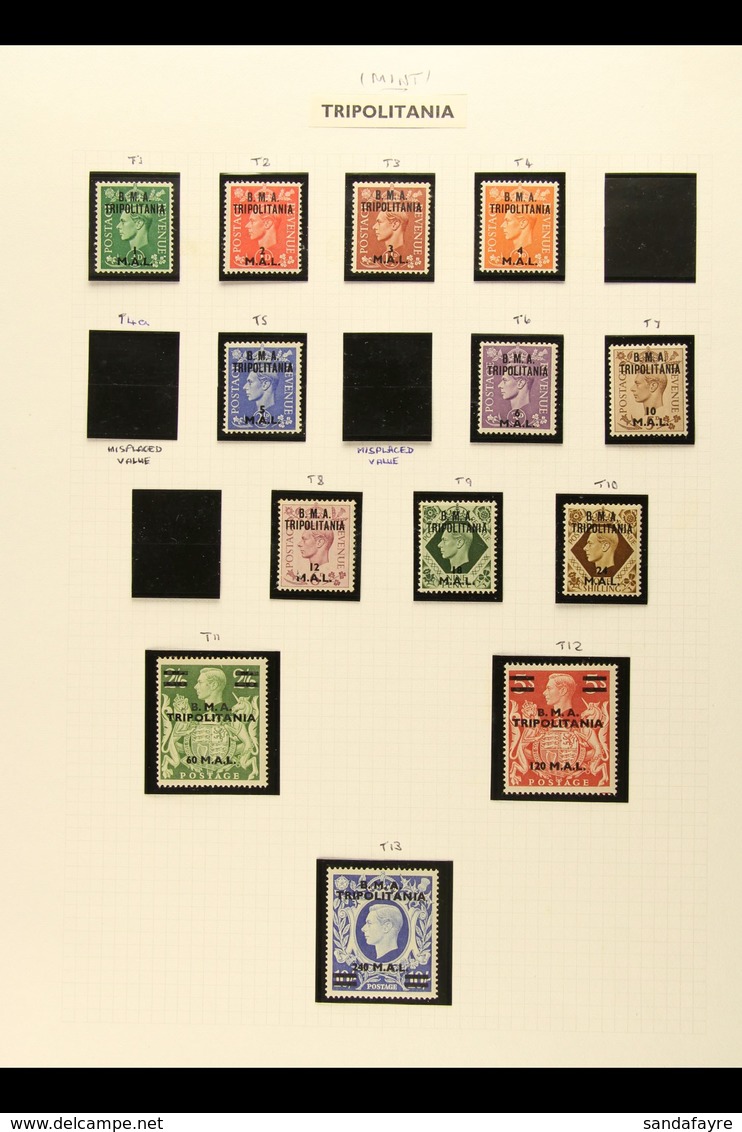 TRIPOLITANIA  1948 - 1951 Complete Mint Collection Including Postage Dues, SG T1/34, TD1/10, Very Fine And Mint. (44 Sta - Italienisch Ost-Afrika