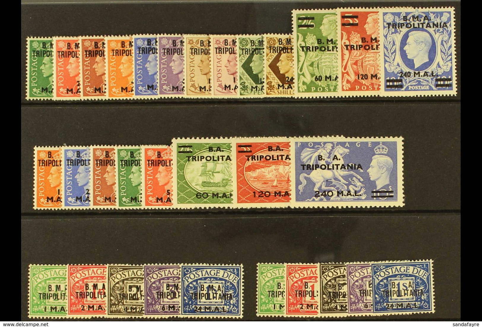 TRIPOLITANIA  Fine Mint Selection Of Complete Sets, SG T1/13, T27/34, TD1/10. (31 Stamps) For More Images, Please Visit  - Italienisch Ost-Afrika