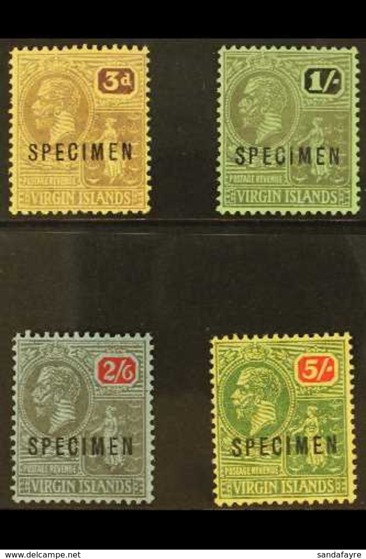 1922-28  Set Complete Opt'd "SPECIMEN", SG 82s/5s, Never Hinged Mint. Scarce (4 Stamps) For More Images, Please Visit Ht - British Virgin Islands