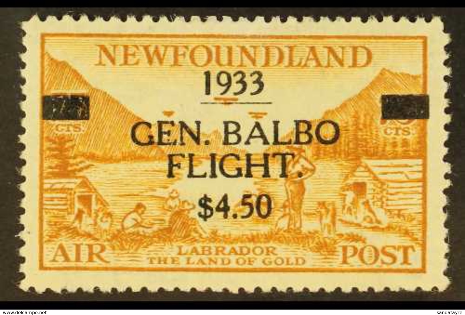 1933  $4.50 On 75c Yellow- Brown Balbo Flight, SG 235, Never Hinged Mint. For More Images, Please Visit Http://www.sanda - Sonstige & Ohne Zuordnung