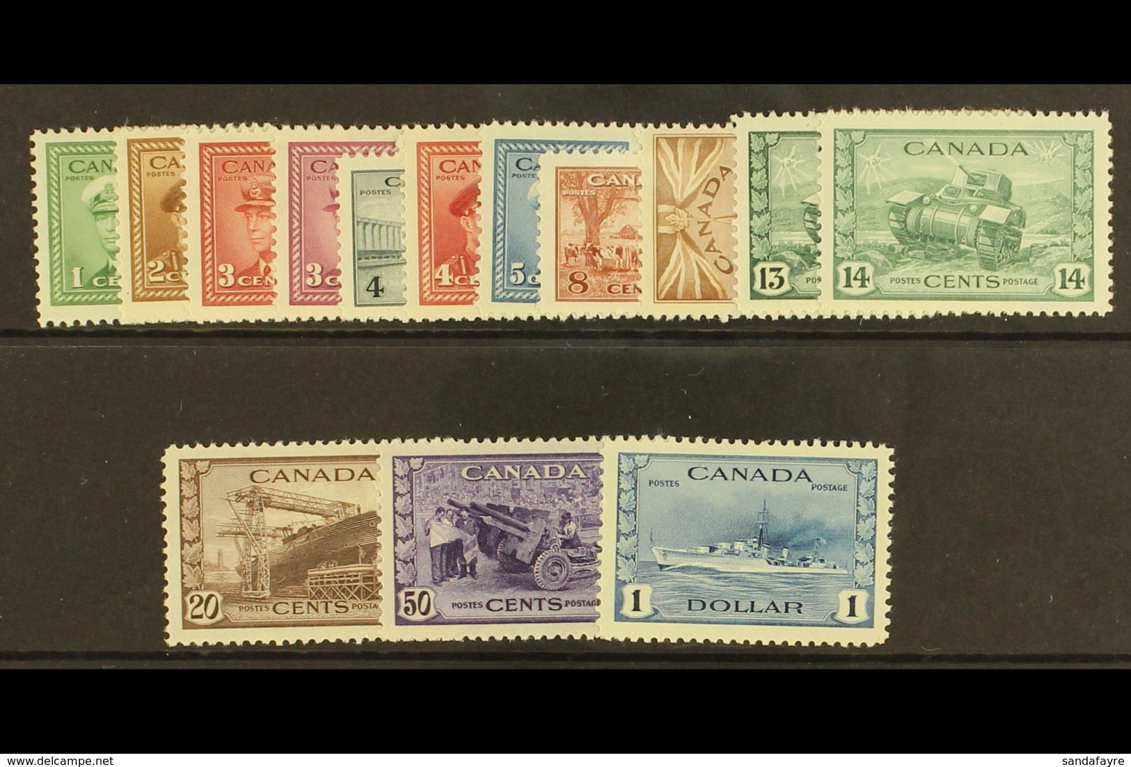 1942  War Effort Set Complete, SG 375/88, Very Fine Mint. (14 Stamps) For More Images, Please Visit Http://www.sandafayr - Sonstige & Ohne Zuordnung