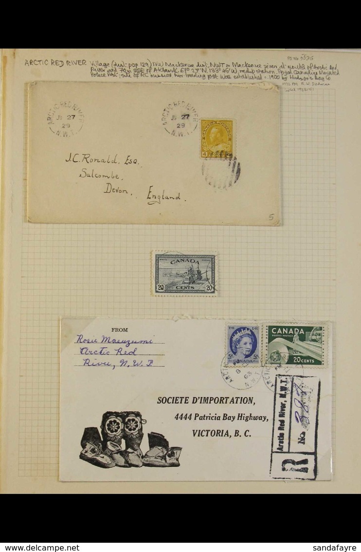 NORTH WEST TERRITORY  Super Collection In 3 Volumes With A Detailed Study Of Postmarks And Covers For These Many Fascina - Sonstige & Ohne Zuordnung