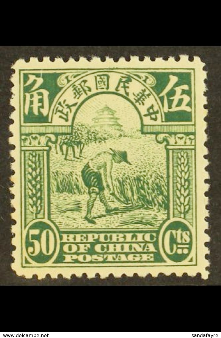 1913  50c Green Reaper, London Printing, SG 282, Never Hinged Mint. For More Images, Please Visit Http://www.sandafayre. - Sonstige & Ohne Zuordnung