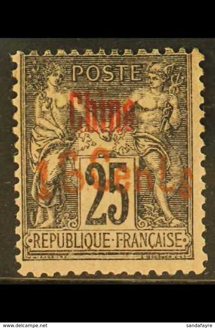 FRENCH OFFICES  1901 16c On 25c Black On Rose Peking Provisional, SG 22, Fine Mint. For More Images, Please Visit Http:/ - Sonstige & Ohne Zuordnung