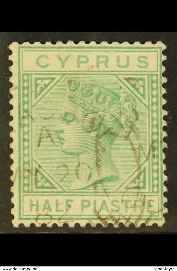 1882  ½d Emerald Green, Watermark "CA", SG 16, Very Fine Used With Clear Part May 20 1882 Cancel.  For More Images, Plea - Sonstige & Ohne Zuordnung