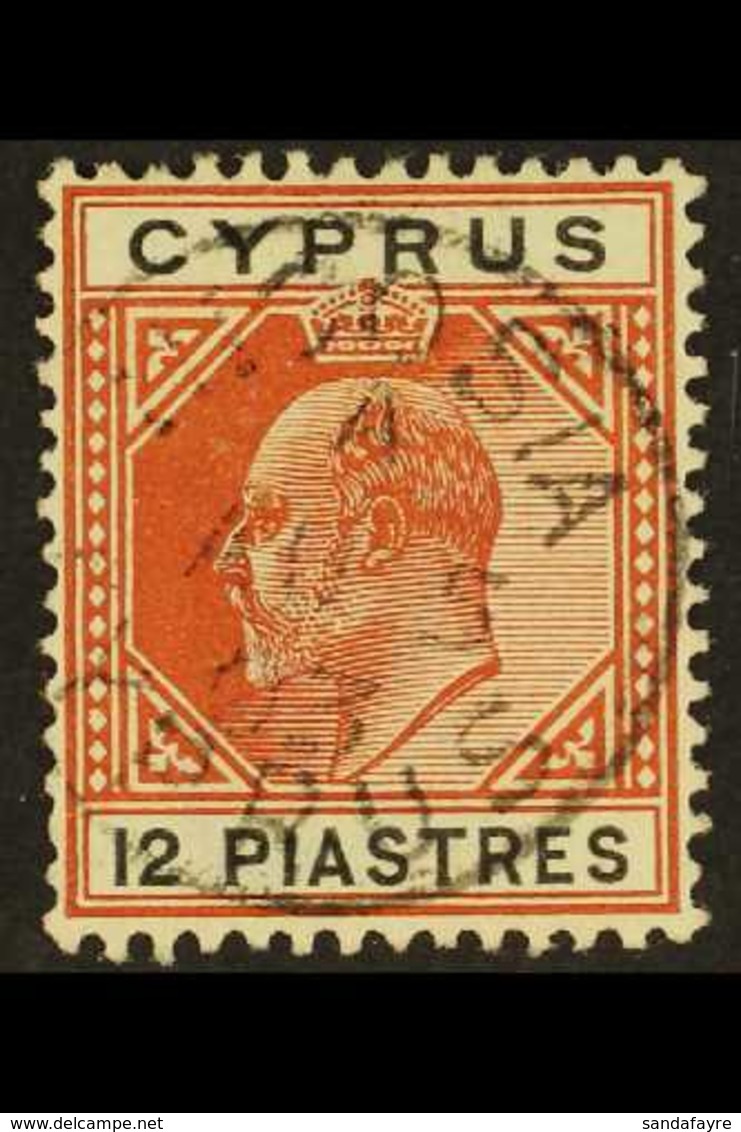 1902-04  12pi Chestnut And Black, SG 57, Very Fine Used With Neat Centrally Placed Cds Cancel. For More Images, Please V - Sonstige & Ohne Zuordnung