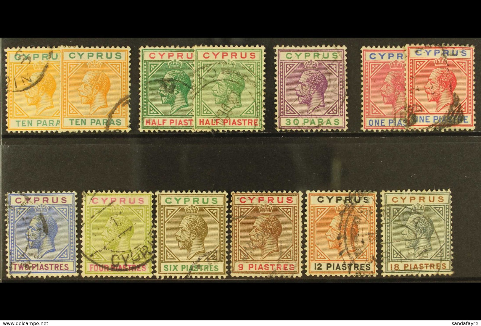 1912-15  Set To 18pi, SG 74/83, Plus Listed 10pa, ½pi And 1pi Shades, Fine Used. (13) For More Images, Please Visit Http - Altri & Non Classificati