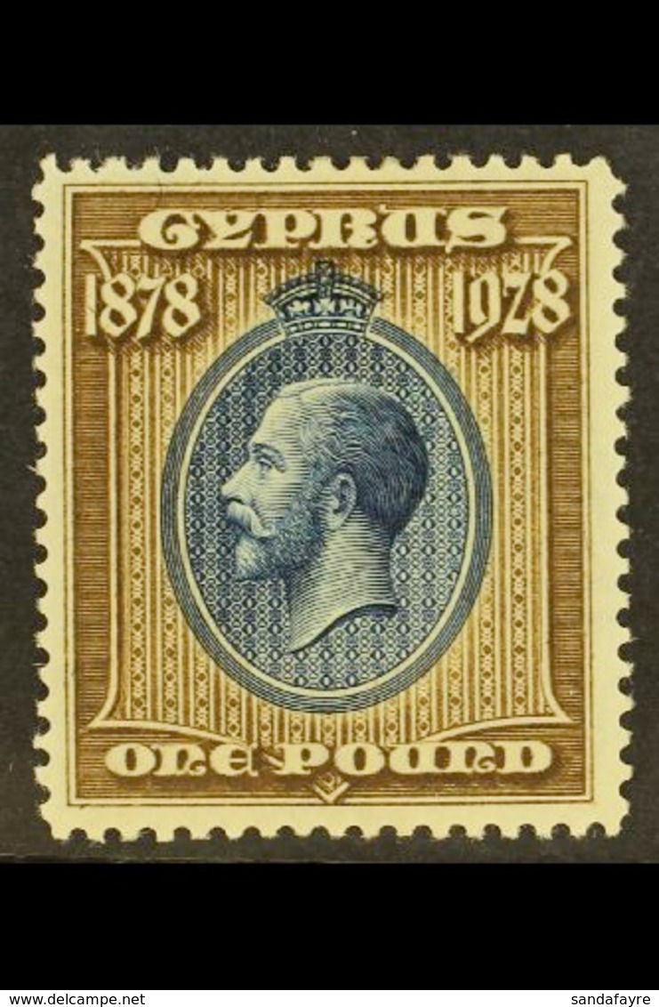 1928  £1 Blue And Bistre-brown 50th Anniv Of British Rule, SG 132, Fine Mint. For More Images, Please Visit Http://www.s - Sonstige & Ohne Zuordnung