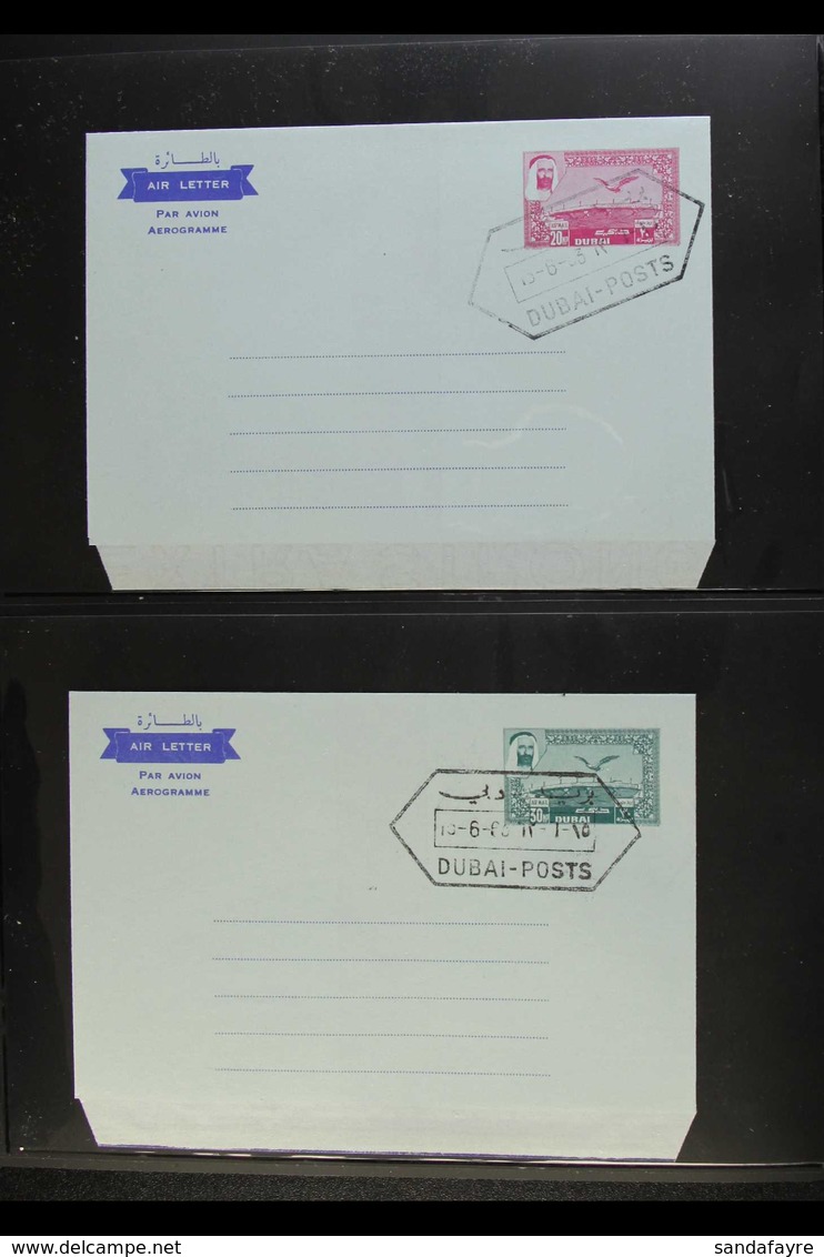1963-1973 AEROGRAMME COLLECTION.  An ALL DIFFERENT Collection Of All Printed Air Letters, Unaddressed And Cancelled To O - Dubai