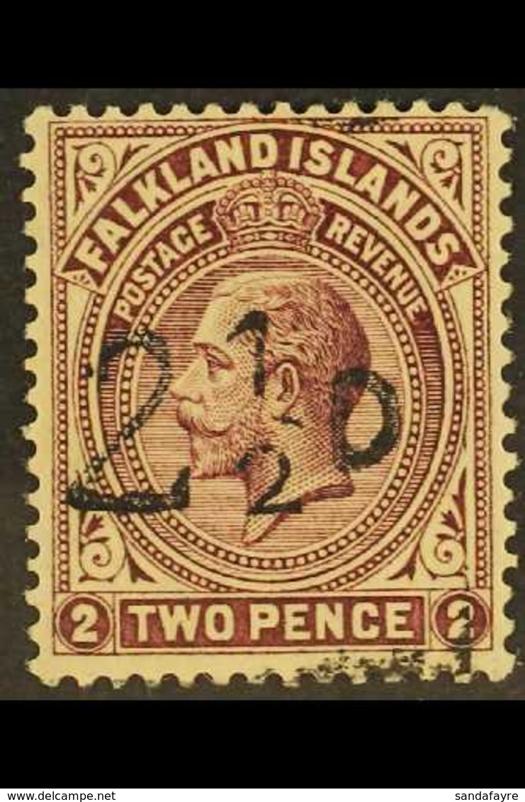 1928  2½d On 2d Purple Brown, SG 115, Mint, Signed Herbert Bloch, Lightly Toned Gum. Seldom Seen Stamp For More Images,  - Falklandinseln