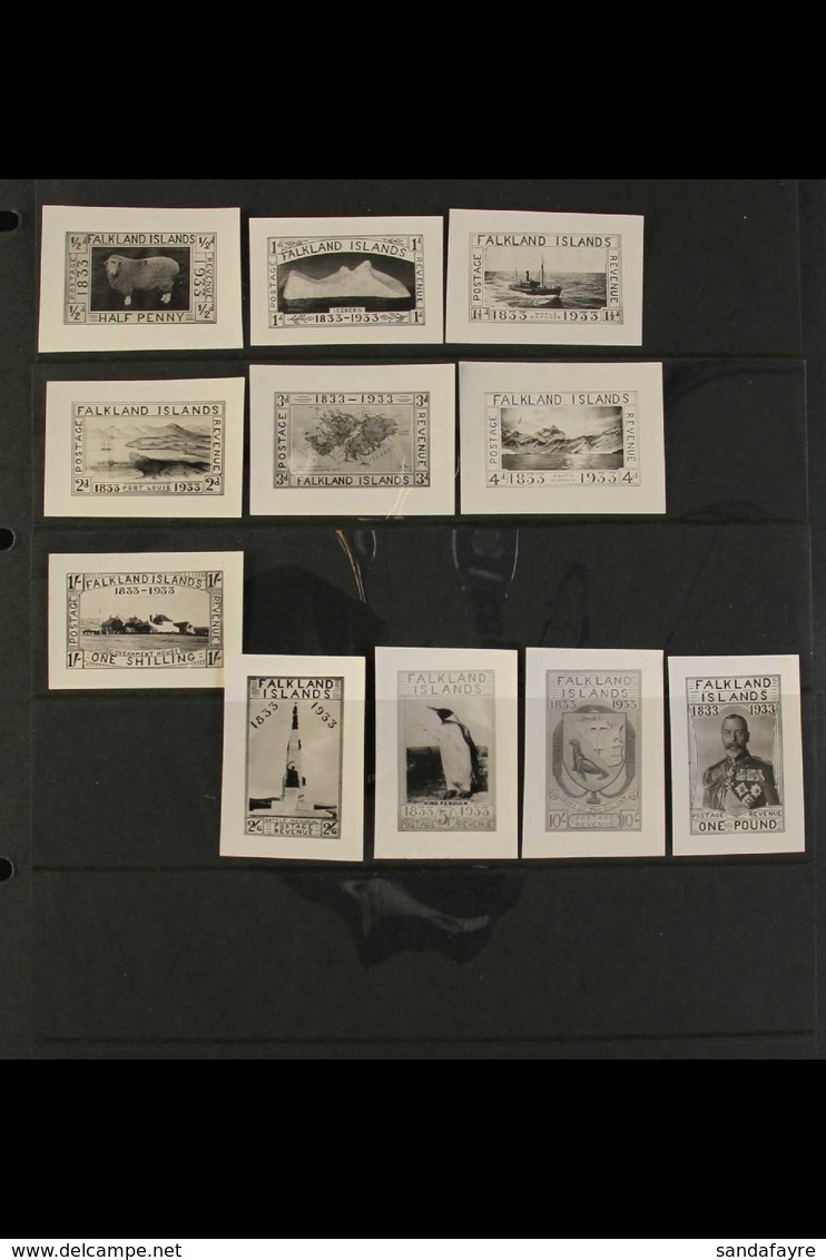 1933 CENTENARY  Contemporary Photos Of Artists Essays With The Vignettes Of Actual Photos With Approx 5mm Surrounds, For - Falklandinseln