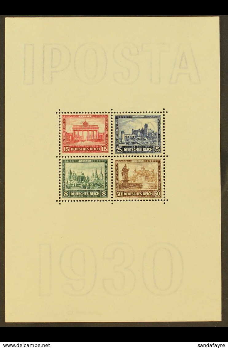1930  IPOSTA Exhibition Mini-sheet (Michel Block 1, SG MS464a), Fine Mint (all Stamps Are Never Hinged), Minor Wrinkles  - Sonstige & Ohne Zuordnung