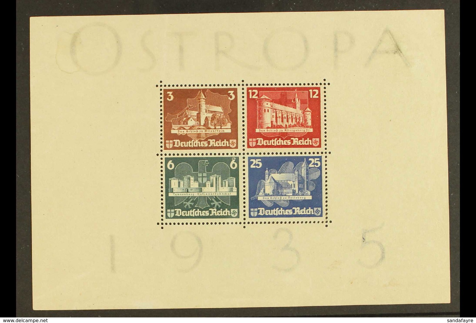 1935  "OSTROPA" Miniature Sheet (Mi Block 3, SG MS576a) Unused, Couple Of Small Faults. For More Images, Please Visit Ht - Sonstige & Ohne Zuordnung