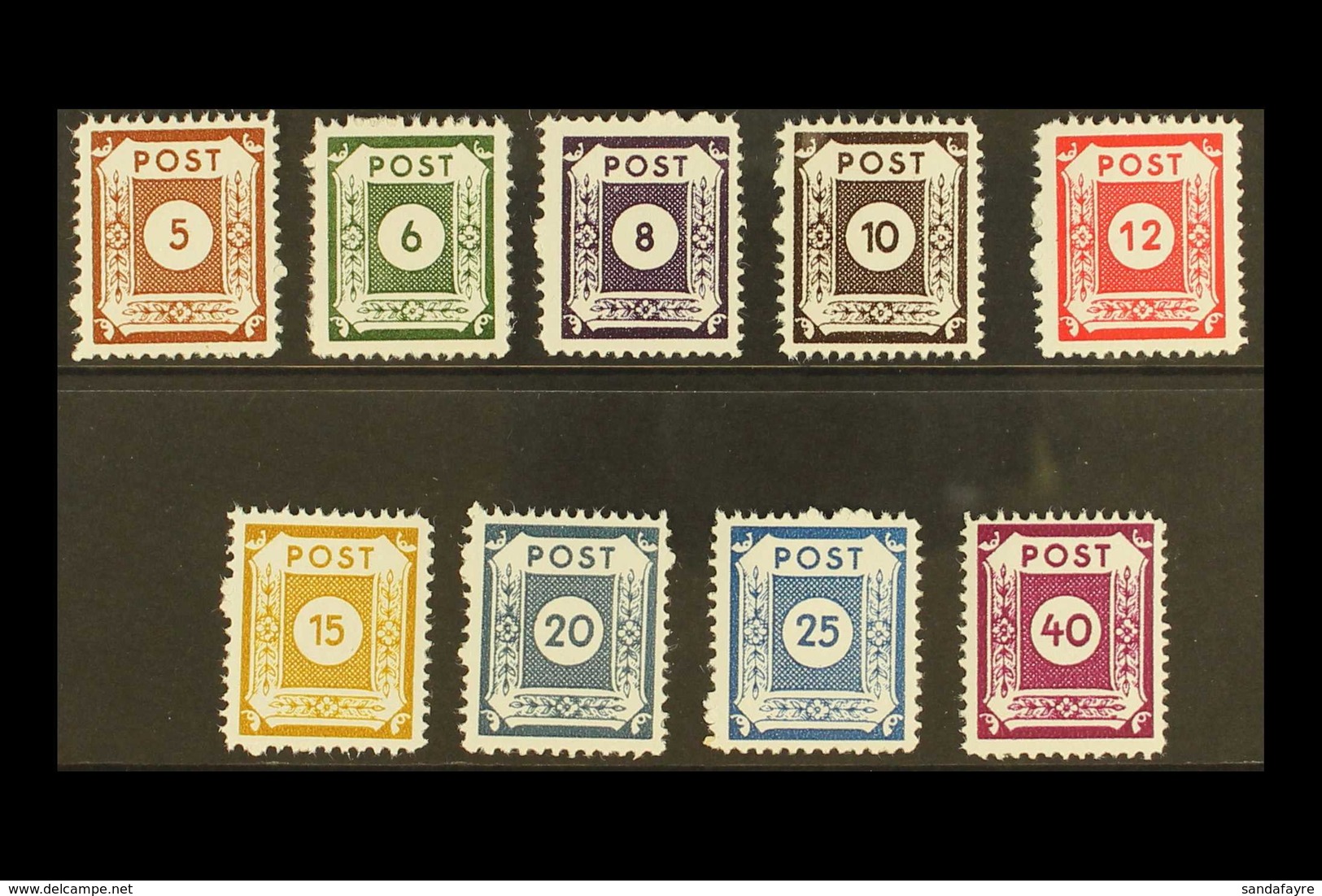 RUSSIAN ZONE  EAST SAXONY 1945 COSWIG Local Postmaster's Perf 11½ Complete Set, Michel 42/50 D III, Fine Never Hinged Mi - Sonstige & Ohne Zuordnung