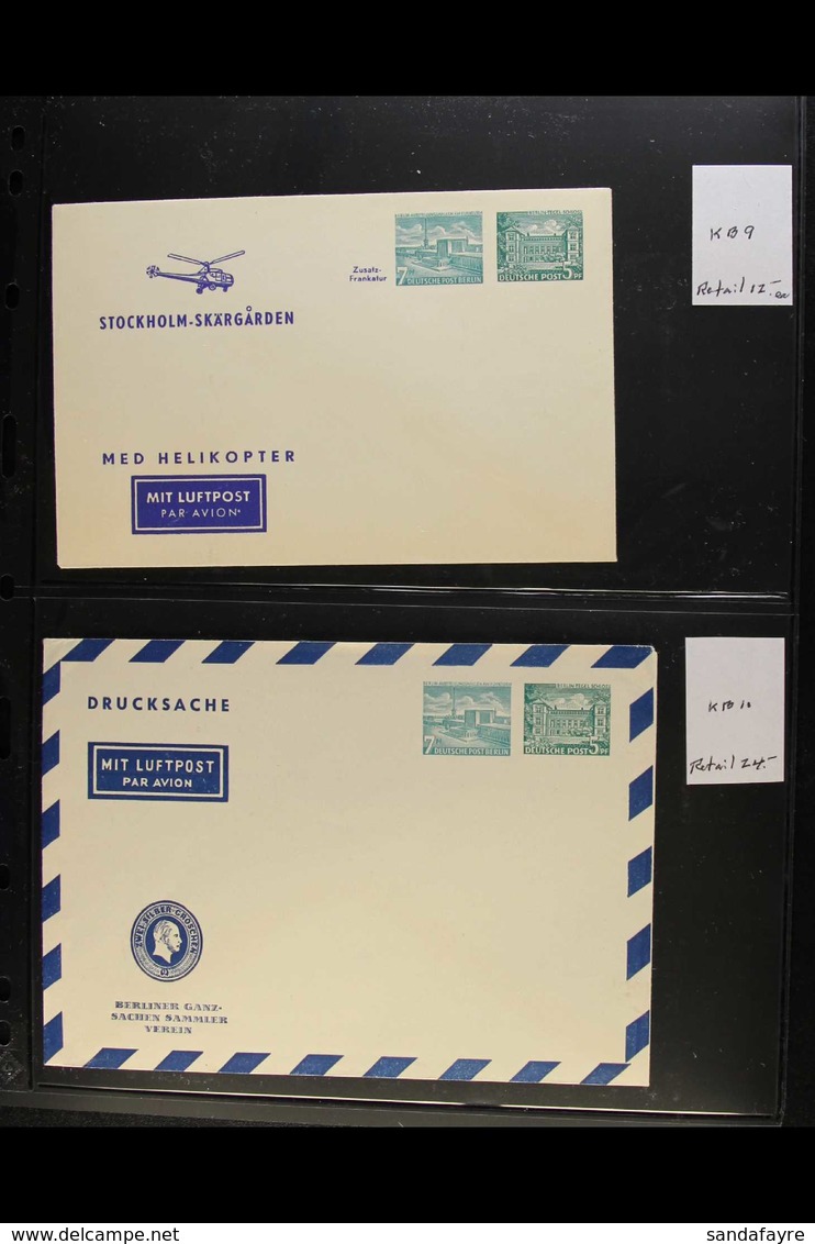 AIRMAIL POSTAL STATIONERY PRINTED TO PRIVATE ORDER  1952-1978 All Different Very Fine Unused Collection On Stock Pages,  - Sonstige & Ohne Zuordnung