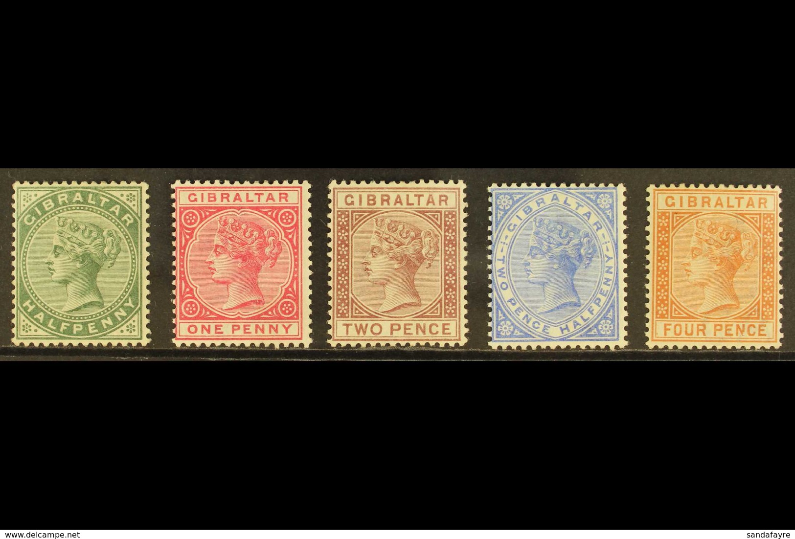 1886-87  ½d To 4d, SG 8/12, Fine Mint. (5) For More Images, Please Visit Http://www.sandafayre.com/itemdetails.aspx?s=61 - Gibraltar