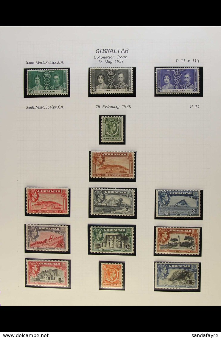 1937-51 FINE MINT COLLECTION  A Lovely Complete Collection Of The Basic King George VI Issues Neatly Presented On Album  - Gibraltar