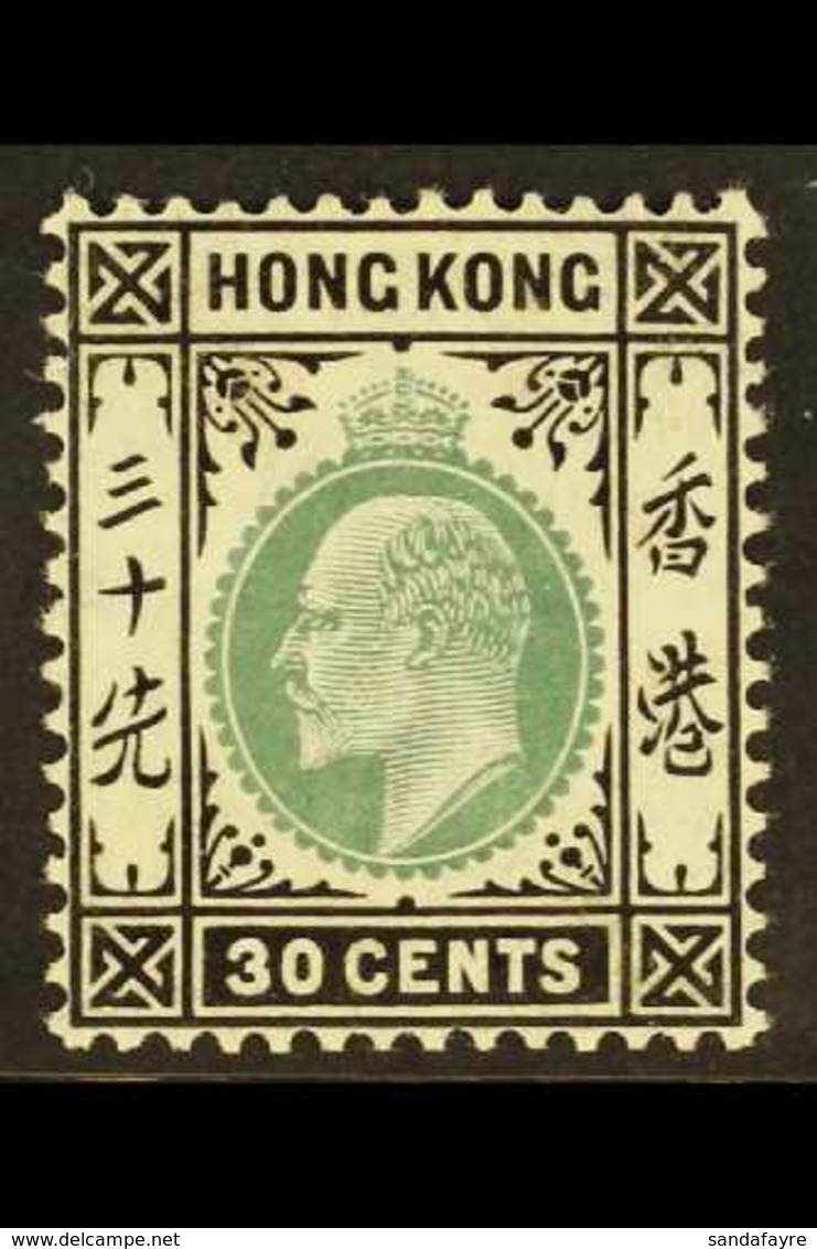 1904-6  30c Dull Green & Black, Ordinary Paper, Wmk MCA, SG 84, Very Fine Mint. For More Images, Please Visit Http://www - Sonstige & Ohne Zuordnung