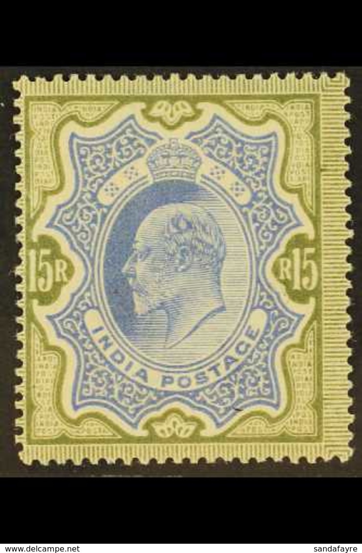 1902-11  15r Blue & Olive Brown, SG 146, Very Fine Mint For More Images, Please Visit Http://www.sandafayre.com/itemdeta - Sonstige & Ohne Zuordnung