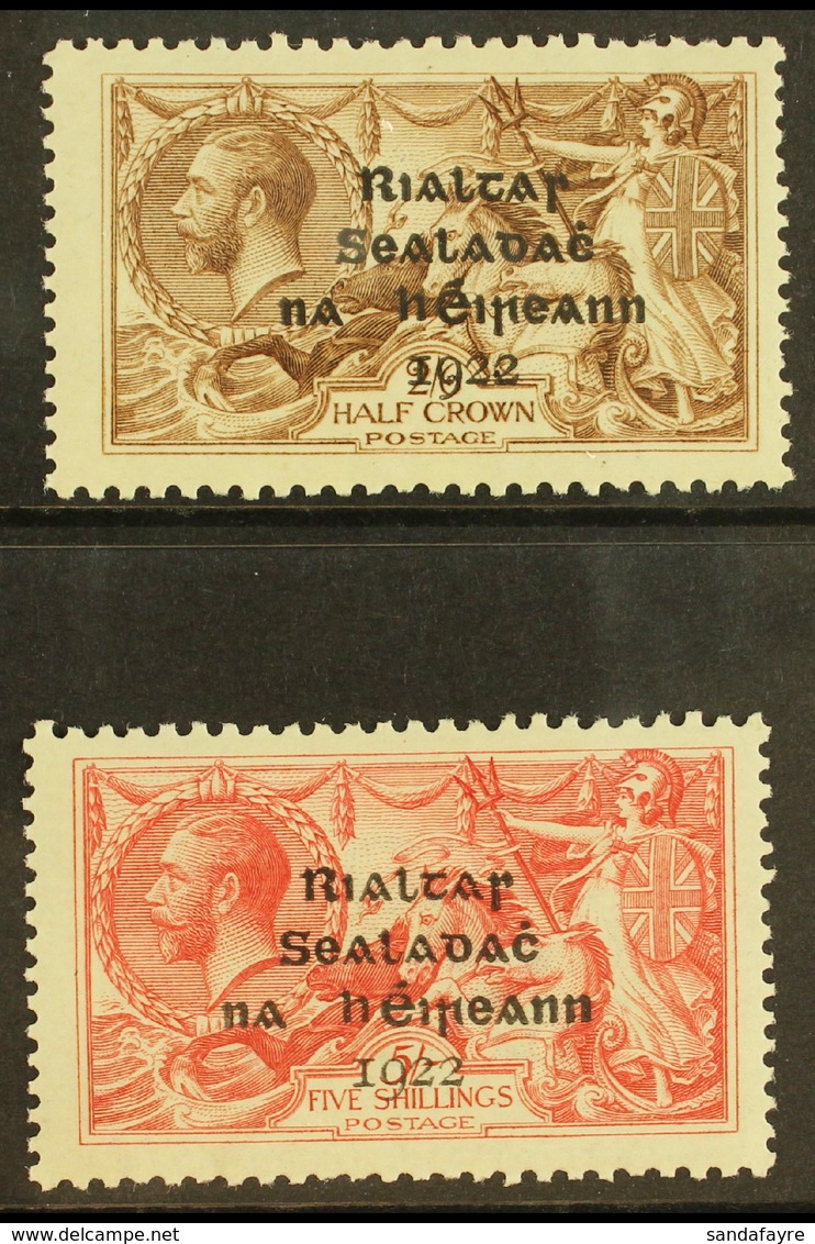1922 DOLLARD  2s6d And 5s Seahorses, SG 17 & 19, Fine Mint. (2) For More Images, Please Visit Http://www.sandafayre.com/ - Sonstige & Ohne Zuordnung