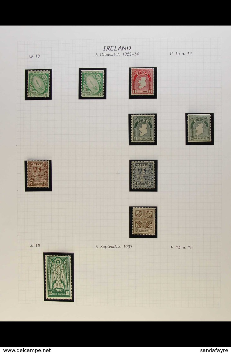 1922-50 FINE MINT COLLECTION  We See 1922 Values To 10d With ½d & 2d Imperf X P.14 Stamps, 1937 2s6d Emerald-green, 1940 - Sonstige & Ohne Zuordnung