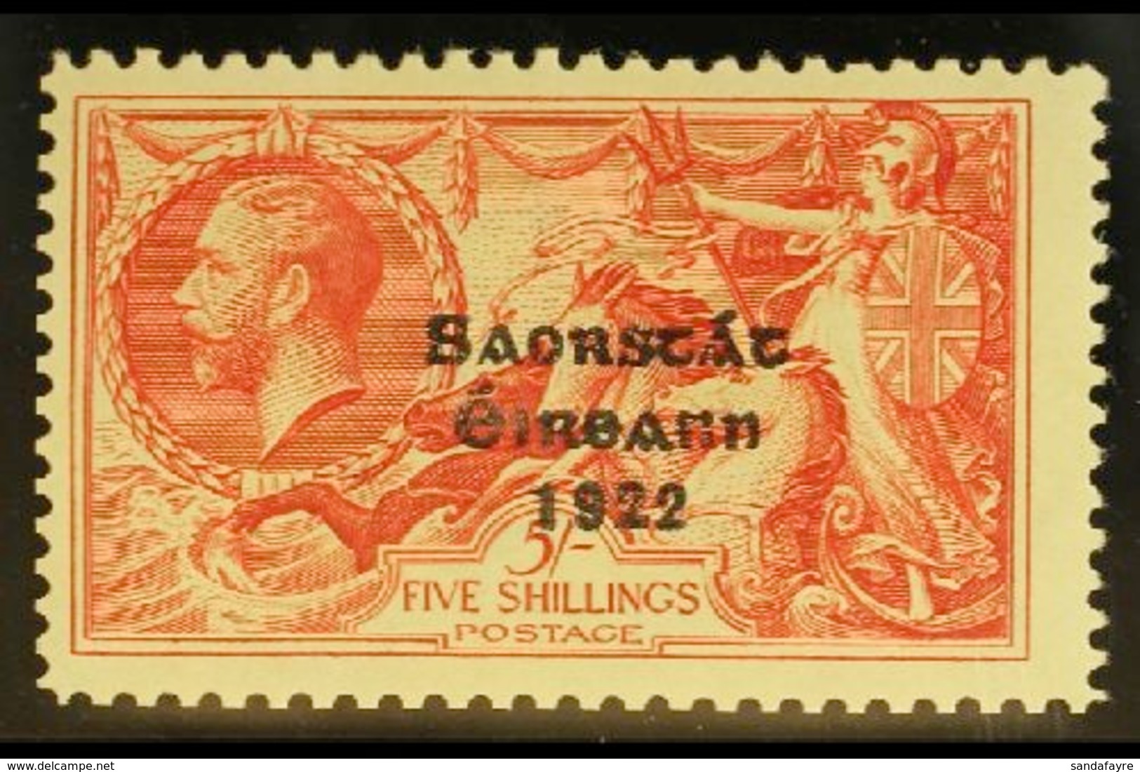 1935  5s Bright Rose-red Re-engraved Sea Horse With Somerset House Ovpt, SG 100, Superb Mint. For More Images, Please Vi - Sonstige & Ohne Zuordnung