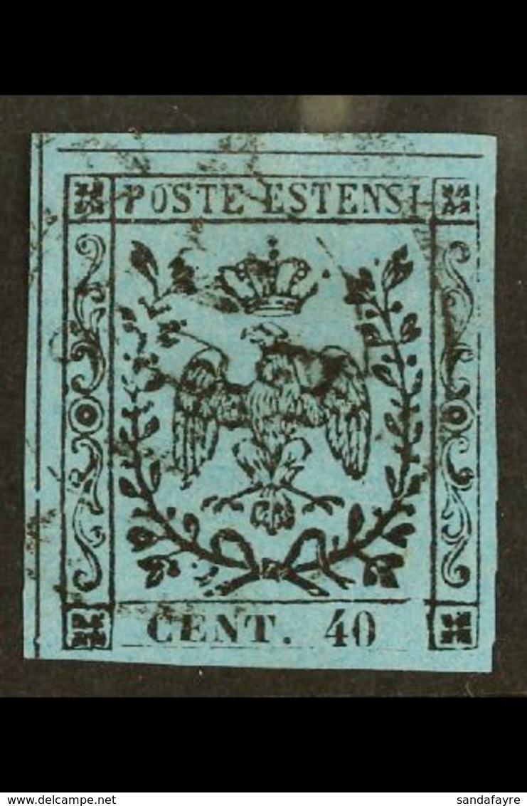 MODENA  40c On Sky Blue, Without Stop, Sass 5, Very Fine Used With Bright Colour And Light Cancel. For More Images, Plea - Ohne Zuordnung