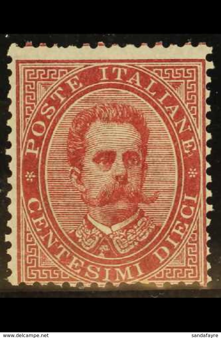 1879  10c Carmine, King Umberto I, Sassone 38, Mi 38A, Light Corner Bend, Otherwise Never Hinged Mint. For More Images,  - Non Classificati