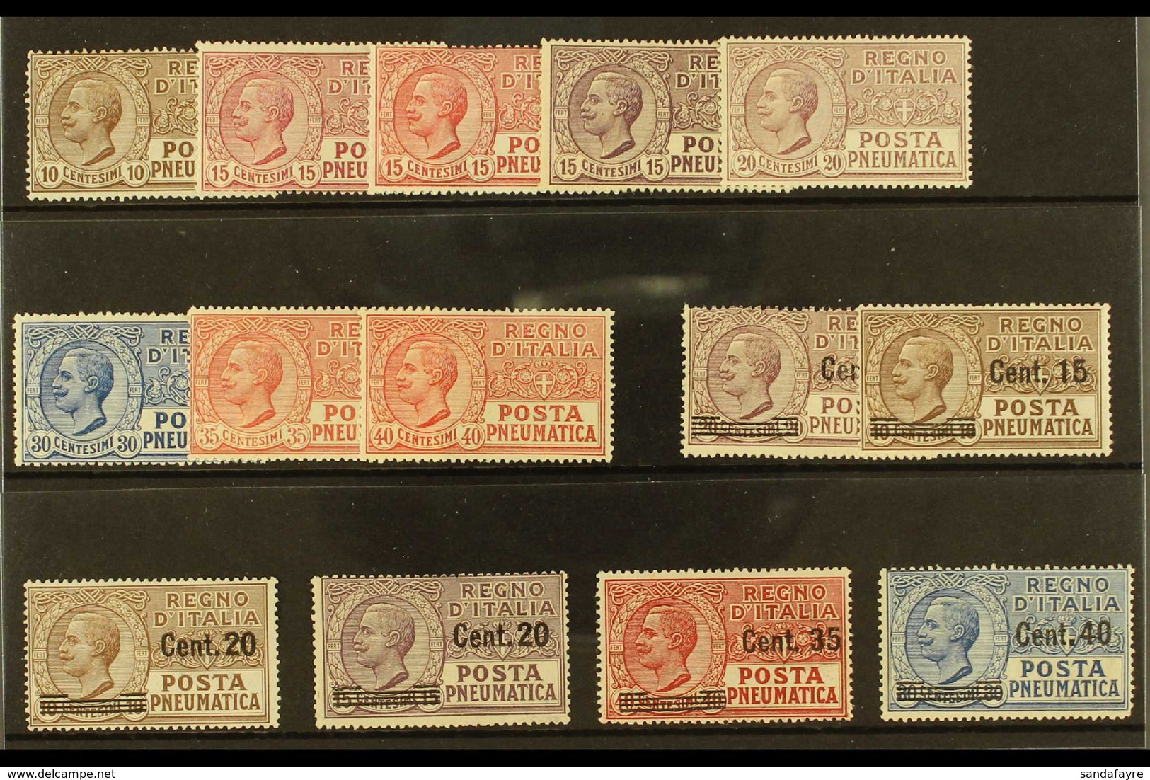 1913-27 PNEUMATIC POST  A Mint Selection That Includes 1913-28 Set & 1924-27 Surcharged Set. Some With Small Faults, Use - Ohne Zuordnung