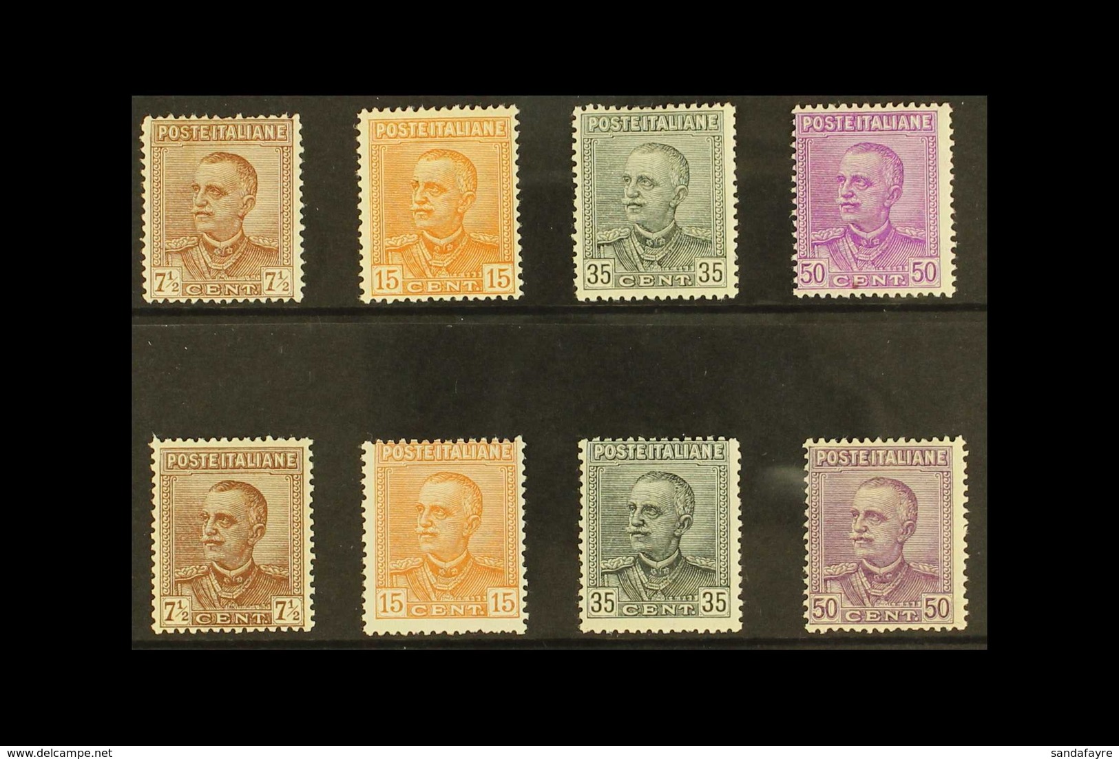 1928-9  King Victor Emmanuel III Defins, Two Complete Sets With A Distinctive Shade Of Each Value, Mi 281/4, Sassone 224 - Ohne Zuordnung