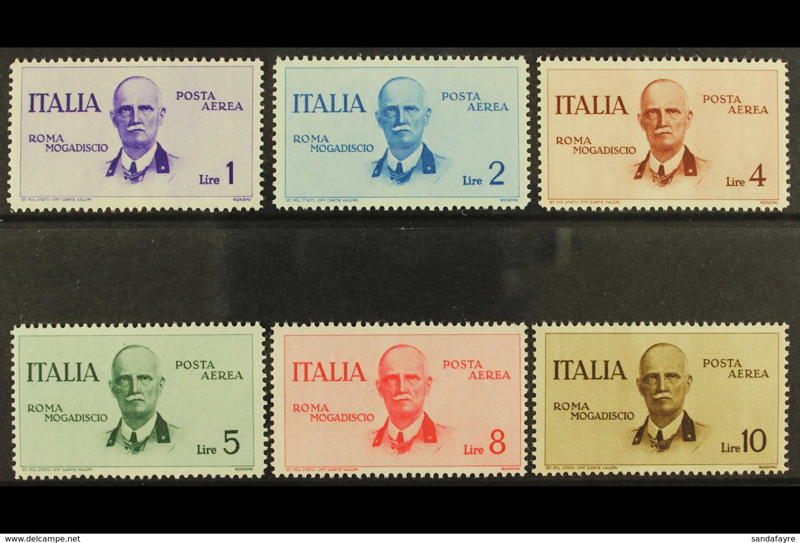 1934  Victor Emanuel Air Set, Sass 1515, Never Hinged Mint (6 Stamps) For More Images, Please Visit Http://www.sandafayr - Ohne Zuordnung