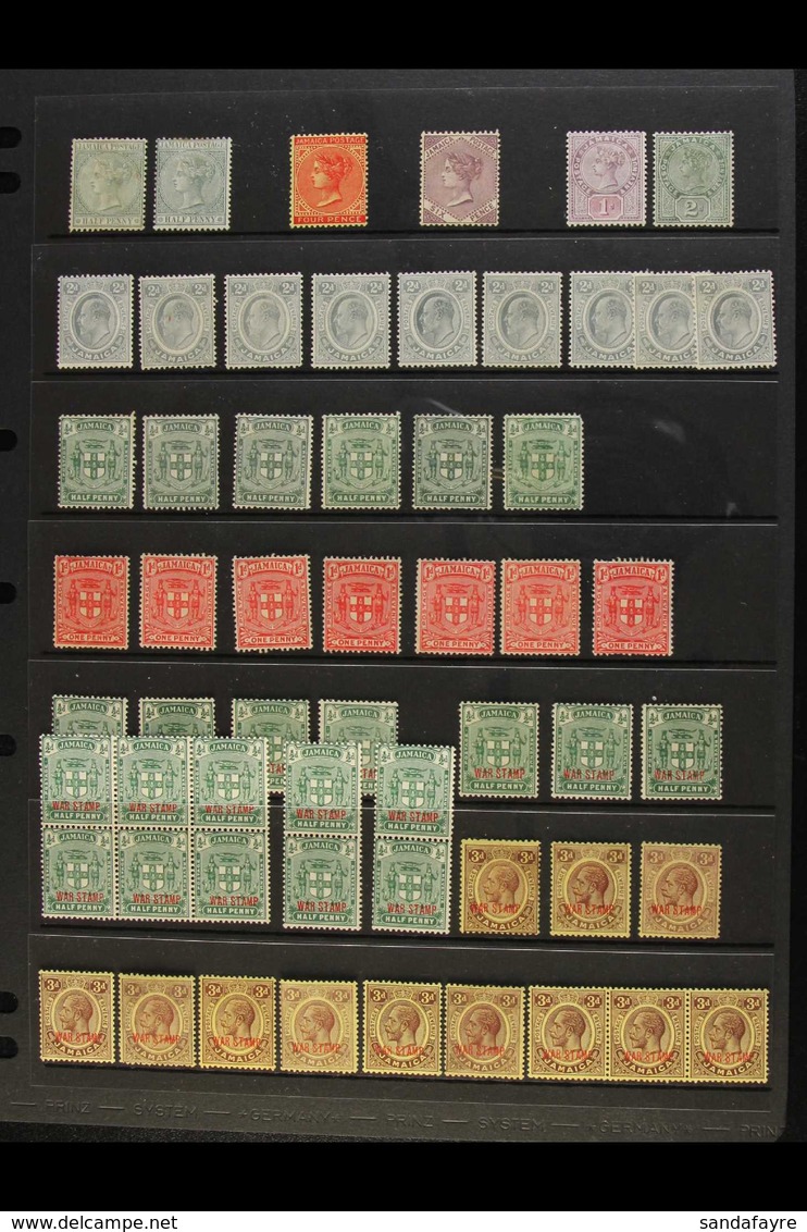 1883-1952 MINT ACCUMULATION CAT £1000+  Presented On Stock Pages. Includes QV To 6d, KGV To Different 5s, 1932 Pictorial - Giamaica (...-1961)