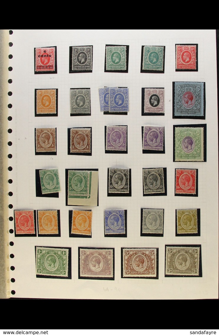 1919-1927 MINT COLLECTION  Presented In Mounts On An Old Album Page. Includes 1921 MSCA Watermark Set To 3r (SG 65/73),  - Kenia (1963-...)