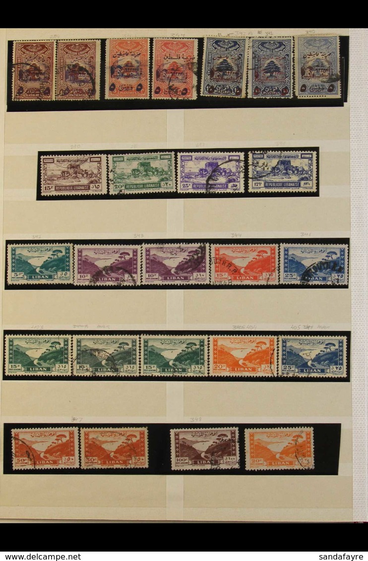 1920's-1970's MINT & USED RANGES  In A Stockbook, Incl Various 1920's Overprints, 1945 Postal Tax Opts, 1946 Herons Set  - Libanon