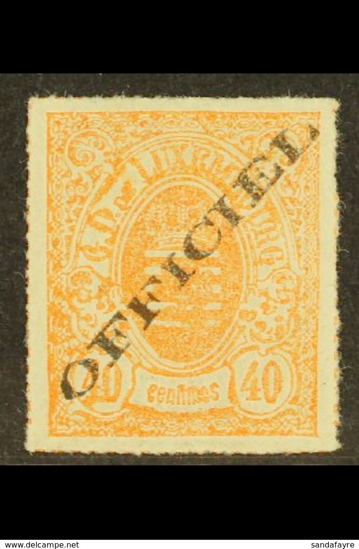 OFFICIALS  1875 40c Red-orange With Type I (25½ Mm) Overprint, Michel 8 Ia, Very Fine Mint Example Of This Rare Stamp. V - Sonstige & Ohne Zuordnung
